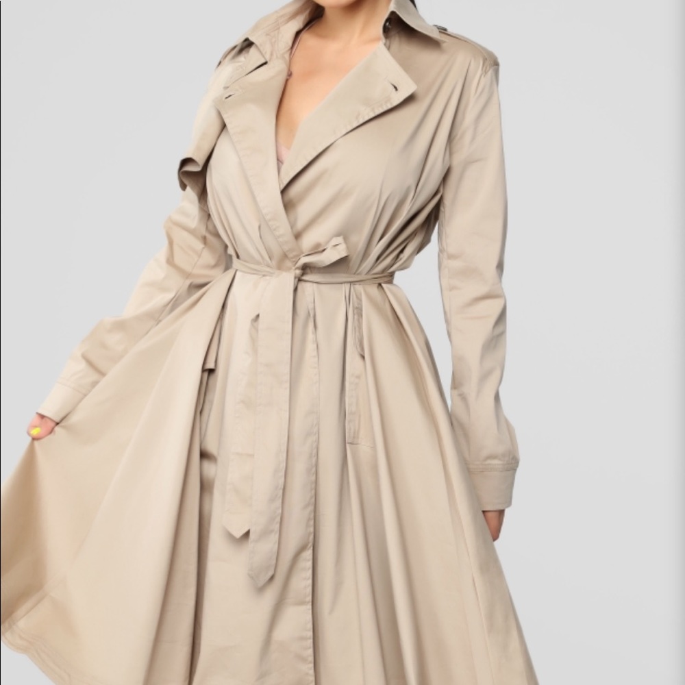 Beige over coat